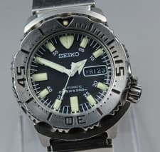 [Near MINT] SEIKO 7S26-0350 SKX779 Black Monster 200m AT Men's Watch From JAPAN