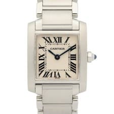 Cartier Tank Française SM Watch, Stainless Steel, Ladies, Silver Tone, W51008Q3