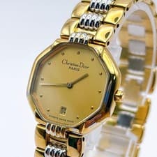 Christian Dior Octagon Ladies Watch Quartz 2.4cm Used No Box