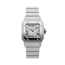 Cartier Santos Galbee Steel Auto 29x29mm Silver Dial Bracelet Watch W20055D6