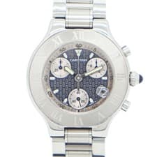 Cartier Must 21 Chronoscaph W10172T2 Quartz Men's Watch Used Wrist watch