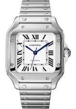Cartier Santos de Cartier Medium Silver Dial on Bracelet Ref WSSA0029/4075