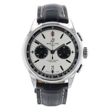 Breitling Premier Panda Dial Stainless Steel 42mm Automatic Men’s Watch AB0118
