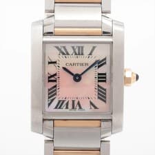 Cartier Tank Francaise W51027Q4 PG×SS PG×SS QZ Pink MOP dial