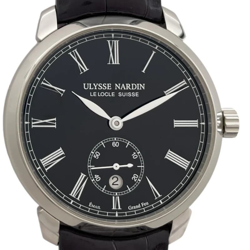 ULYSSE NARDIN Tambour Classic Manufacture 3203-136/E2 Black Stainless #OK970