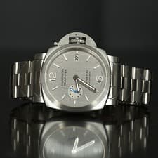 Panerai Luminor Marina 1950 42mm PAM00977 Silver Dial Steel Bracelet 2020 Full