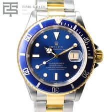 ROLEX SUBMARINER (ROLEX) DATE BLUE TRITIUM T 16613 MENS Used