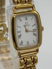 Omega Devil Quartz Ladies Watch 18mm White Dial Used