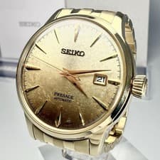 Seiko Presage Automatic Watch 4R53-01T0 Gold Dial Men's 40mm