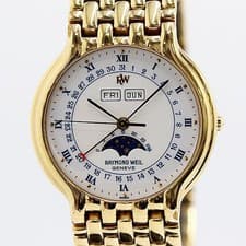 Raymond Weil Geneve 5402-2 Mens Quartz Moonphase Ivory Dial Luxury Swiss Watch