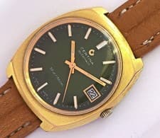 27 JEWELS SWISS MADE CERTINA BLUE RIBBON MEN'S AUTOMATIC WATCH.