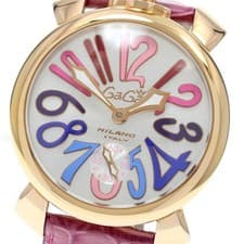 GaGa MILANO Manuele 48 Watch Silver Dial Used Excellent Condition From Japan