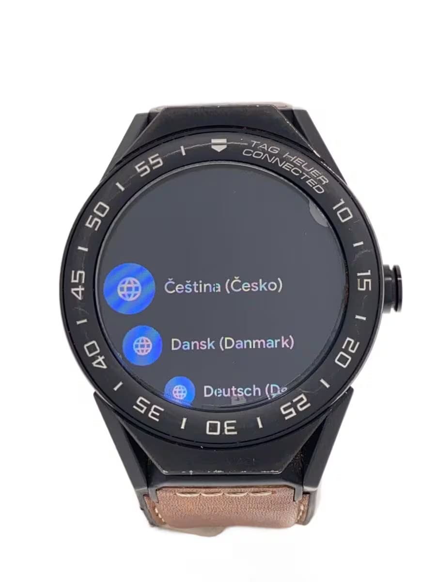 TAGHeuer Connected Modular 45 Digital Leather BLK BRW