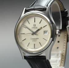 OMEGA Seamaster COSMIC 2000 166.128 38mm Silver Dial AT Men's Watch Near MINT