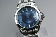 OMEGA Seamaster 120 2511.81 Blue Dial Date Quartz SS Men's Watch [ Box Damage ]