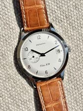 Zenith Elite HW Ultrathin - 37mm Manual Wind Opaline Dial, Zenith Strap & Buckle
