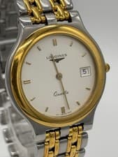 LONGINES 161 7444 Date Original Strap Working Quartz Men's Watch from Japan Used