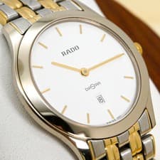 RADO DiaStar 160.0404.3 White Dial Quartz Date Men Watch Used Working #77
