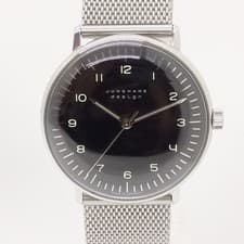 Junghans Max Bill Hand-wound Watch 34mm Black Dial Used From Japan