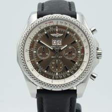 Breitling Bentley Motors 6.75 A44362 Mens Watch 48mm Steel Leather Chronograph