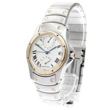 CARTIER SANTOS ROUND W20038R3 33mm SS/YG Automatic GMT Date Power Reserve #C087