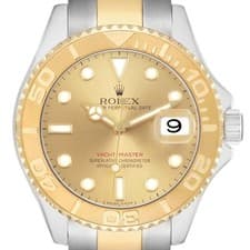 Rolex Yachtmaster 40 Champagne Dial Steel Yellow Gold Mens Watch 16623 Card