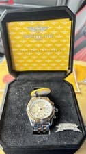 Breitling Chronomat Men's Luxury Wristwatch Chronometer Date SS Gold Box Papers