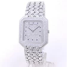Audemars Piguet Vintage 18k White Gold Manual Diamonds Pave Men's Watch