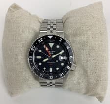 SEIKO 5 Men's SSK001 Stainless Steel GMT Automatic Black Dial Watch