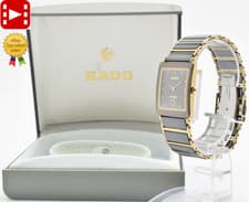 🎦Vintage! [Near MINT] RADO DiaStar 160.0281.3N Black Ceramic Qz Unisex Watch