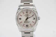Rolex Air-King Oyster Perpetual 34mm Silver Dial Watch Box Papers 114200