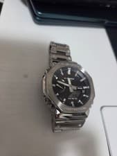 Casio G Shock GM 2100 Series Quartz Watch Stainless Steel Black Mens