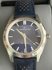 Hamilton Jazzmaster Performer Automatic Watch, Navy Dial Stainless Steel