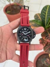 Vintage Mens watch for Luminor Panerai Luna Rossa Automatic Red luxury Black