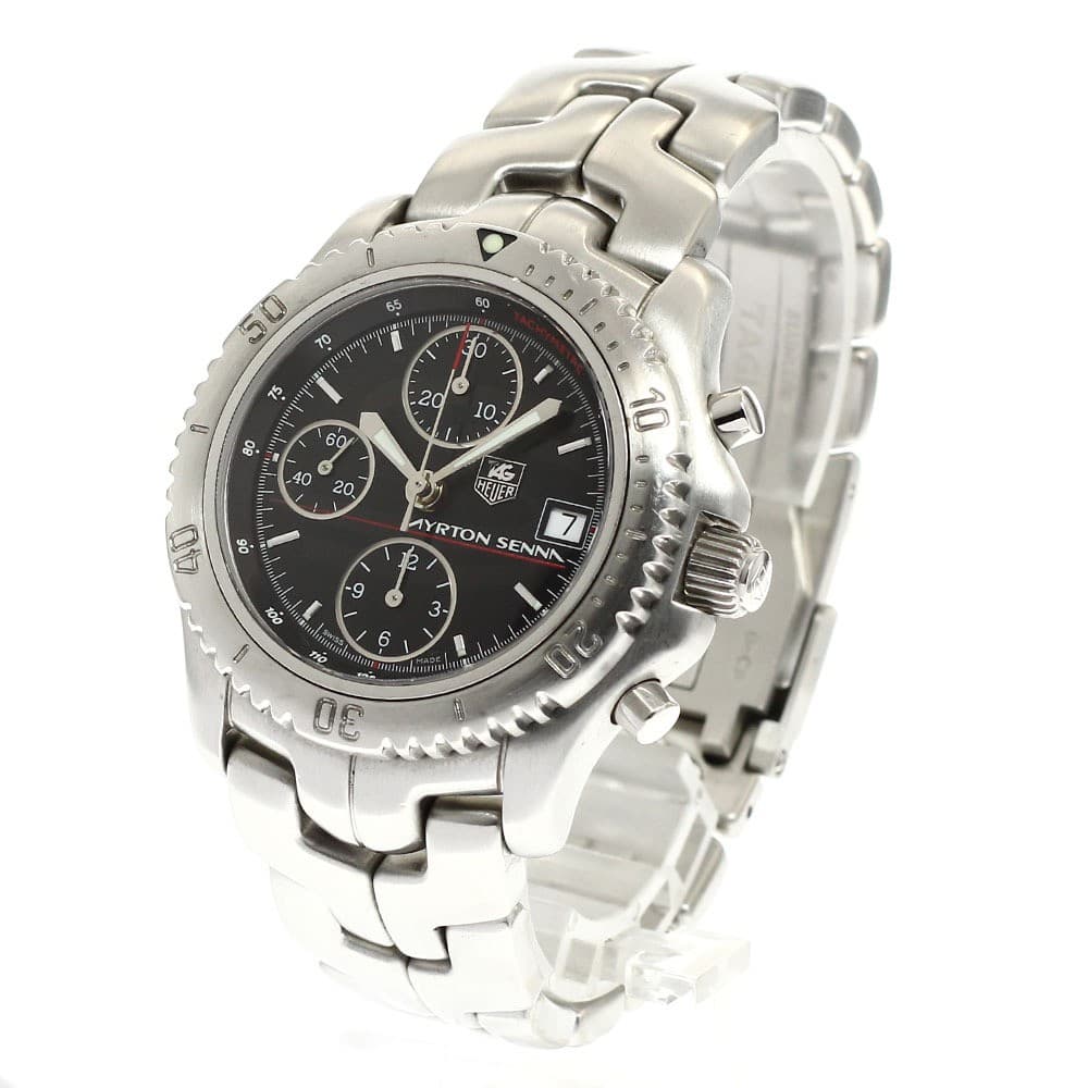 Tag Heuer Senna Limited Chronograph CT2114 Automatic Black Dial 41mm Date Men's