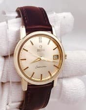 1962 OMEGA SEAMASTER 14K GOLD BEZEL & CAP Automatic Cal 562 Men's WristWatch RUN