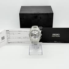 SEIKO Watch Astron 5X53-0AV0 Silver Solar Men's Auth Rare w/Case , Guarantee