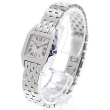 CARTIER SANTOS DE MOISEL SM W25064Z5 20mm SS Beige Dial Quartz #C363