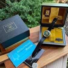 1969 Bulova Accutron 214 Factory Spaceview "G" Ref. 2528 Mint Box & Papers