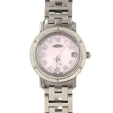 Hermes Clipper Nacre CL4.210 SS Quartz from JAPAN