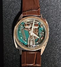 Bulova Accutron 214 Assymetrical Stainless Steel Spaceview Watch Serviced (M7)