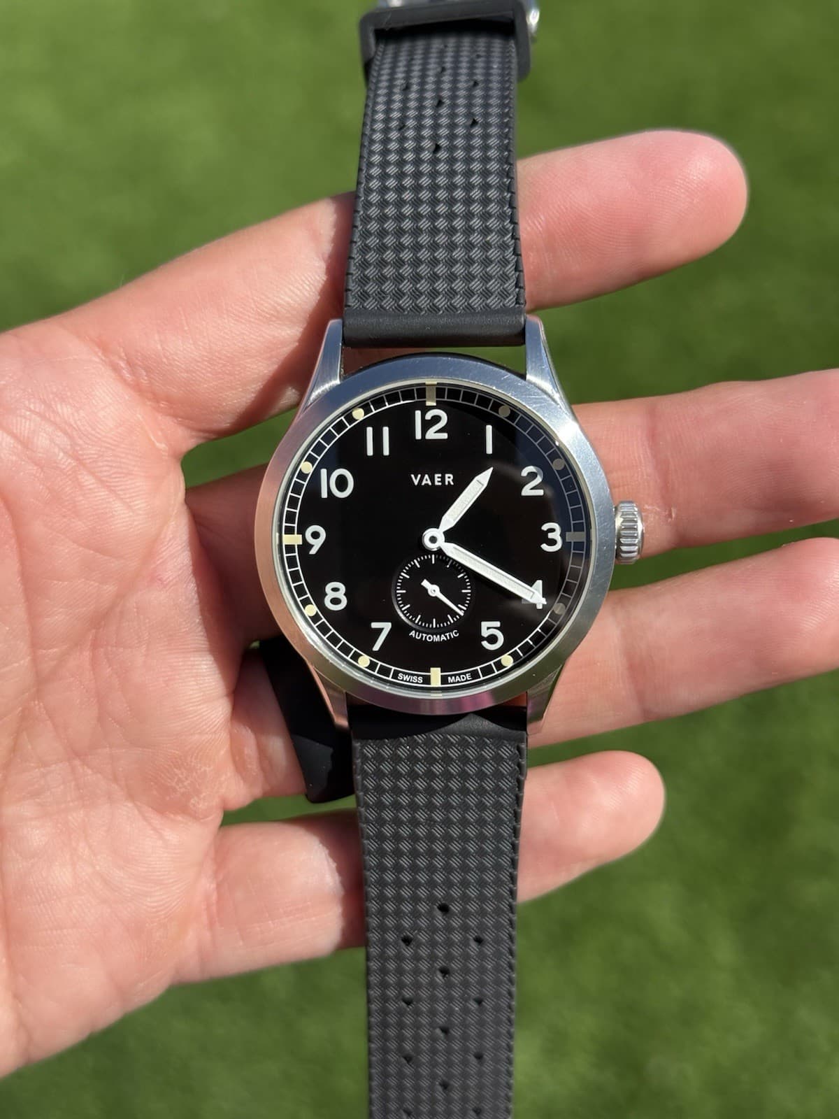 Vaer A12 Dirty Dozen, Swiss Automatic 40mm Black Watch - Limited Run