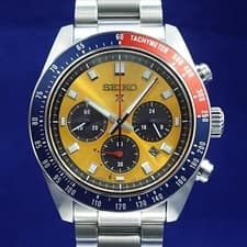Seiko Prospex SBDL117 Solar Diver Watch 41.4mm Yellow Dial wrist 19.5cm/7.7in