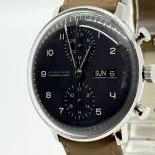 Junghans Max Bill Chronoscope 027/4501.01 Auto Black Dial Men's Watch