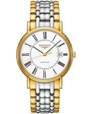 Longines Presence Automatic 34.5mm White Dial Two-Tone Men's Watch L4.821.2.12.7