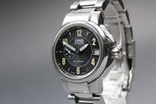 [Exc+5] Oris 7496 Small Second Black Dial Date 40mm Automatic Men's Watch Japan
