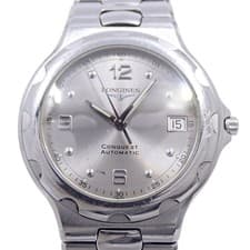 Longines Conquest Automatic Men Watch Silver Dial SS Band 36mm