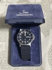 Sinn 815 Men Diver Watch Quartz Black Dial Rare Vintage Used W/B Working Japan