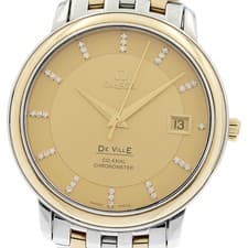 OMEGA De Ville Prestige 4374.15 Index diamond Gold Dial Automatic Men's_950664