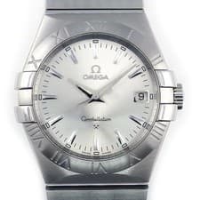 OMEGA WATCH CONSTELLATION 123.10.35.6002.001 SUNRAY SILVER DATE QUARTZ MEN'S F/S